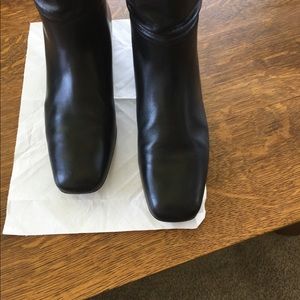 Celine black midi calf boots